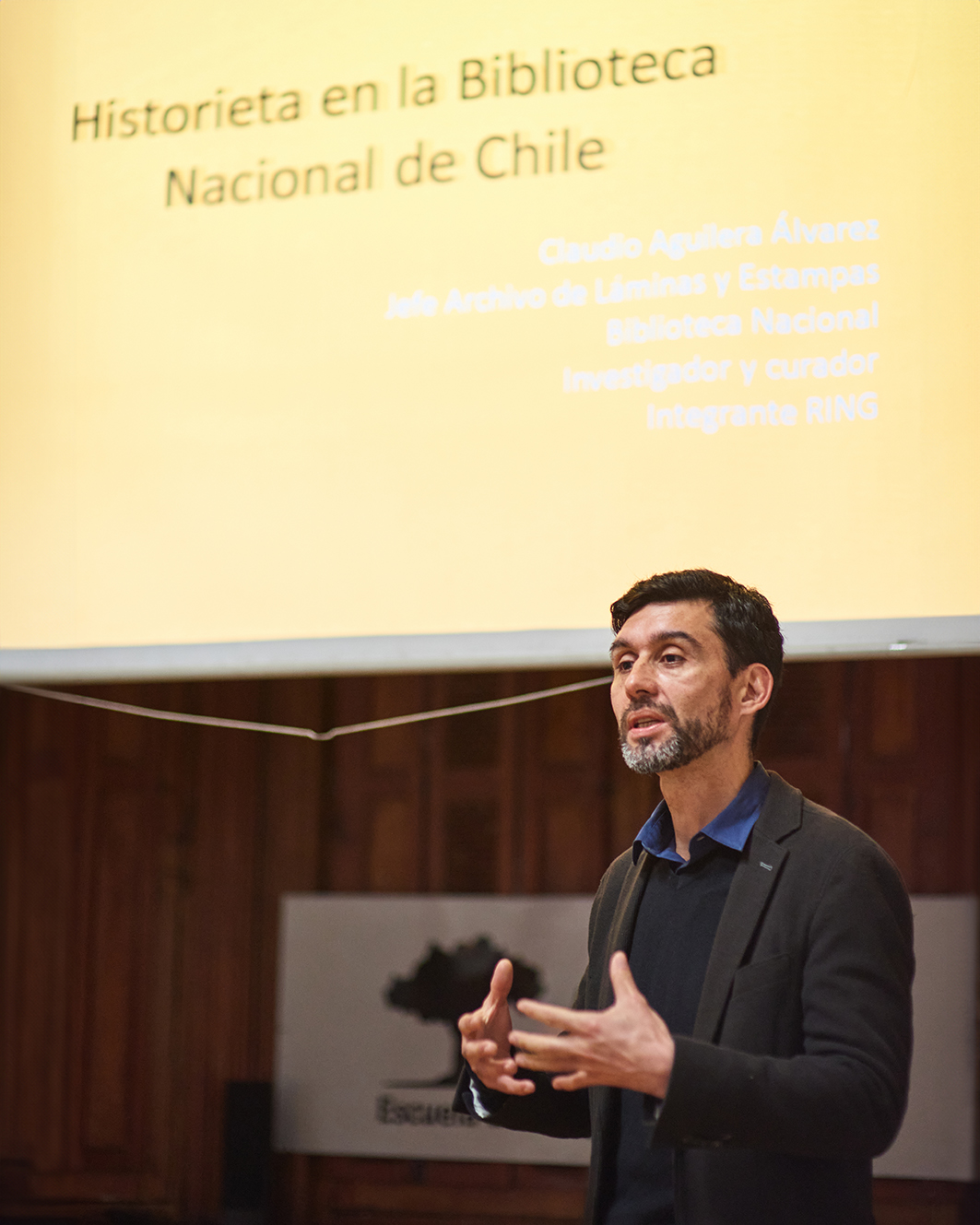 Charla sobre historia de la ilustración chilena en C.F.T. Alpes