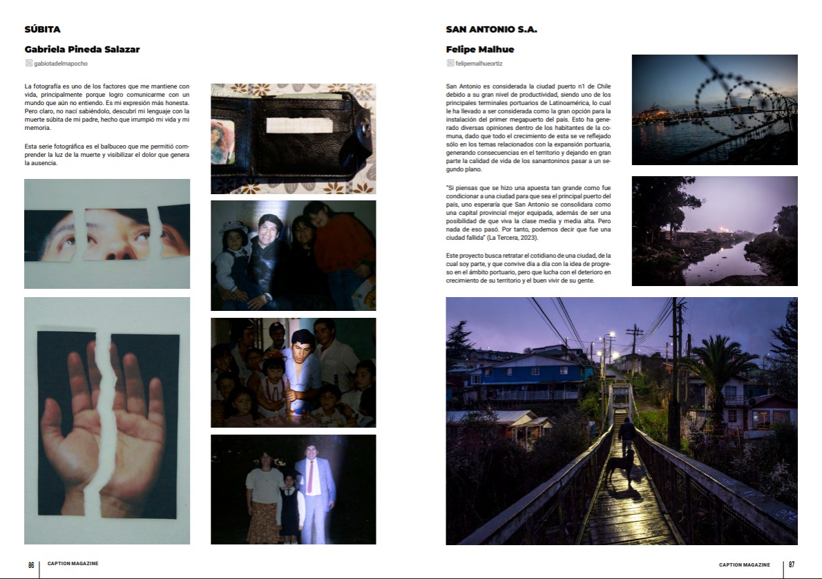 Proyectos fotográficos de estudiantes de ALPES publicados en Caption Magazine